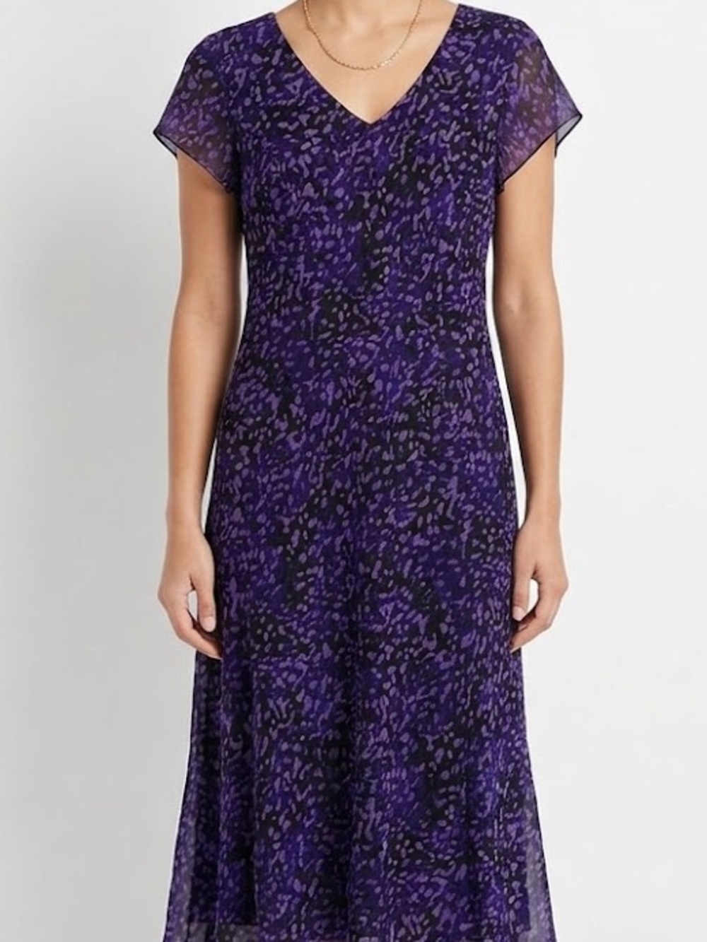 Vintage 90s Nurdan Butik Purple Midi Tea Dress 4